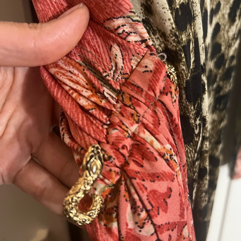 Roberto Cavalli Multicolor Floral Long Sleeve Midi Dress - Picture 11 of 11